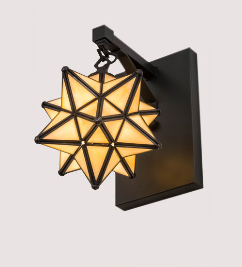 8" Wide Moravian Star Wall Sconce