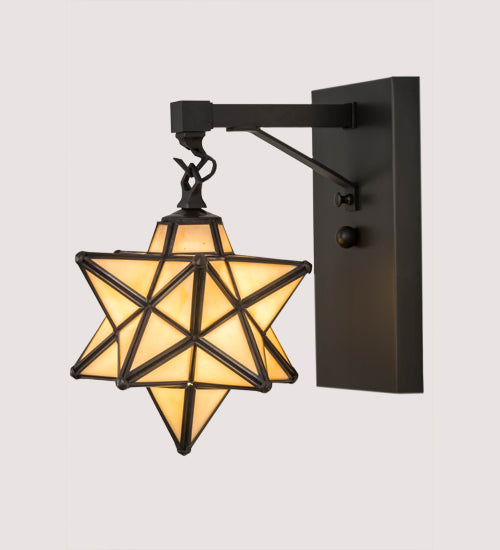 8" Wide Moravian Star Wall Sconce