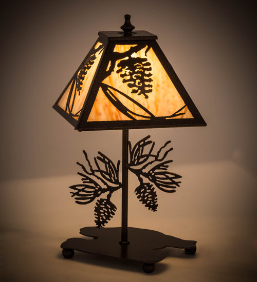 15"H Whispering Pines Accent Lamp