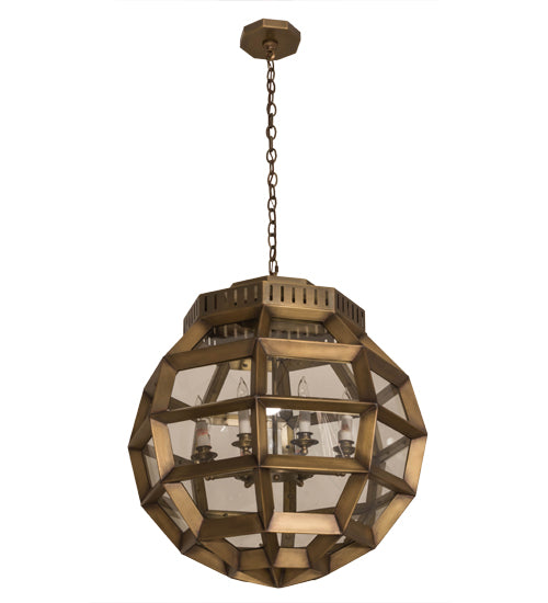 26"W Armoury Globe Pendant