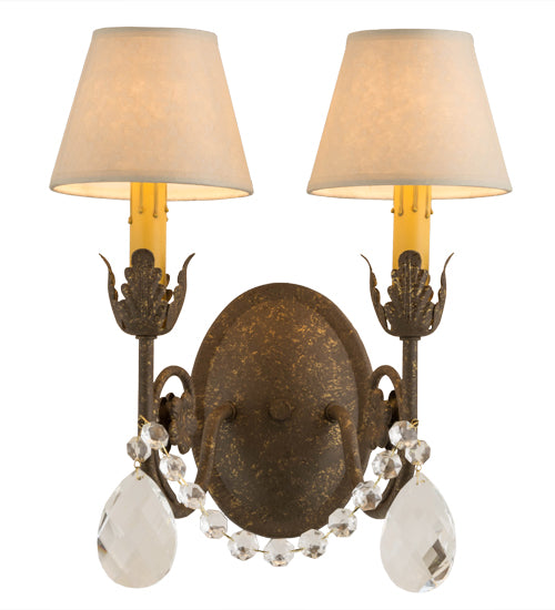 12" Wide Antonia 2 Light Wall Sconce