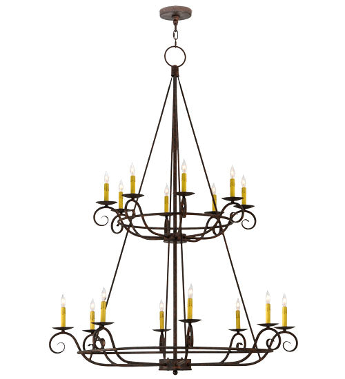 45"W Estrella 16 Lt Two Tier Chandelier