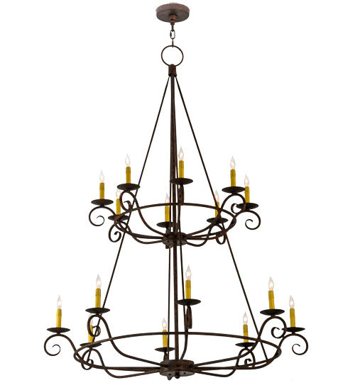 45"W Estrella 16 Lt Two Tier Chandelier