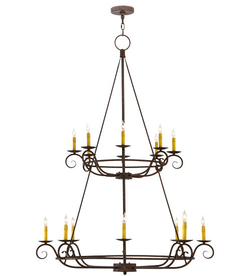 45"W Estrella 16 Lt Two Tier Chandelier