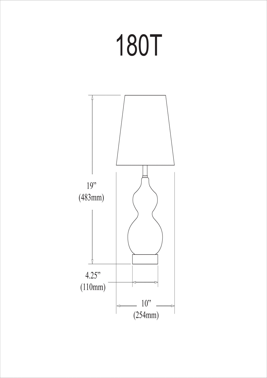 Dainolite 1 Light Incandescent Table Lamp White Glass Finish with White Shade