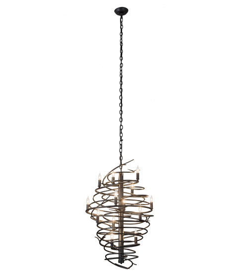 24"W Cyclone 13 Lt Chandelier