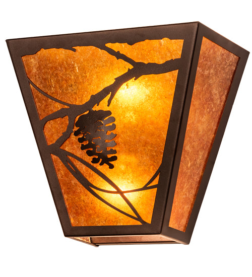 13" Wide Whispering Pines Wall Sconce