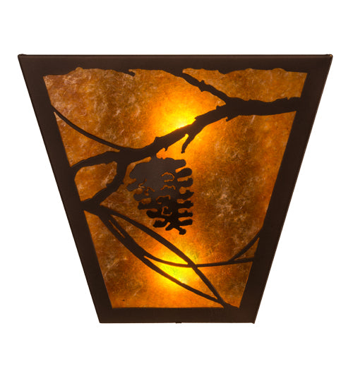 13" Wide Whispering Pines Wall Sconce