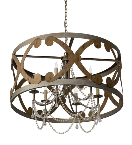 36"W Pradelles 6 Lt Chandelier