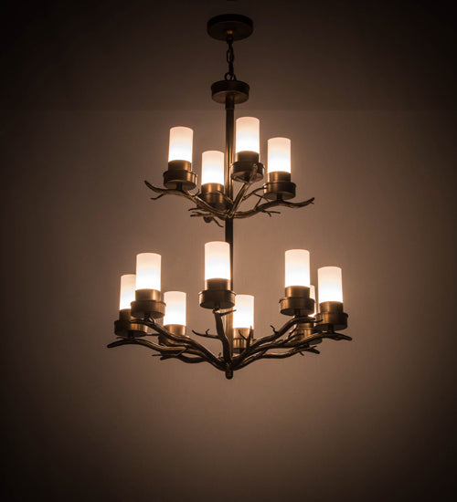 30"W Winter Solstice 12 Lt Chandelier