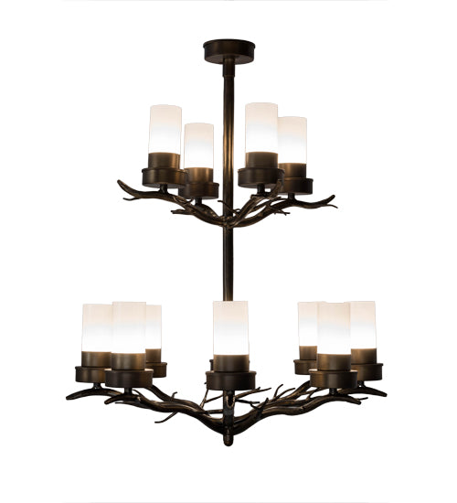 30"W Winter Solstice 12 Lt Chandelier