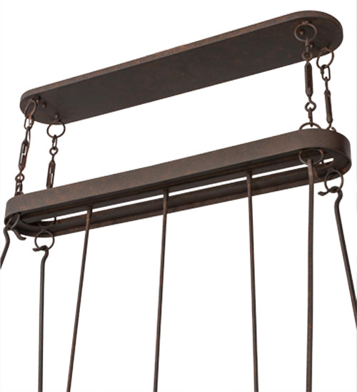 55" Long Harmony 3 Light Pot Rack