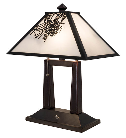 20"H Winter Pine Table Lamp