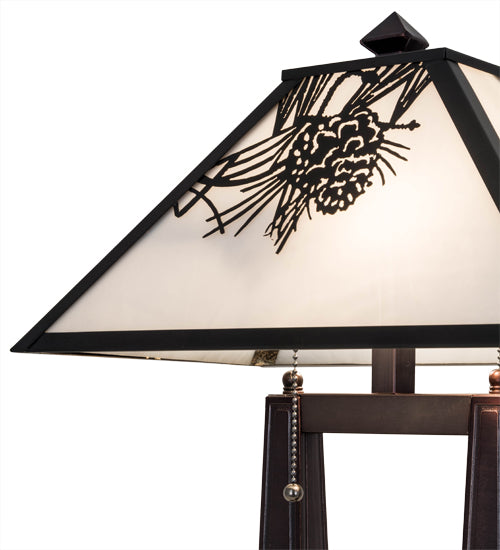 20"H Winter Pine Table Lamp