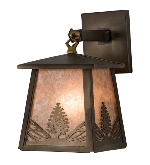 7"W Mountain Pine Hanging Wall Sconce