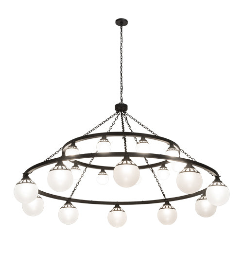 96"W Bola Tavern 20 Lt Two Tier Chandelier