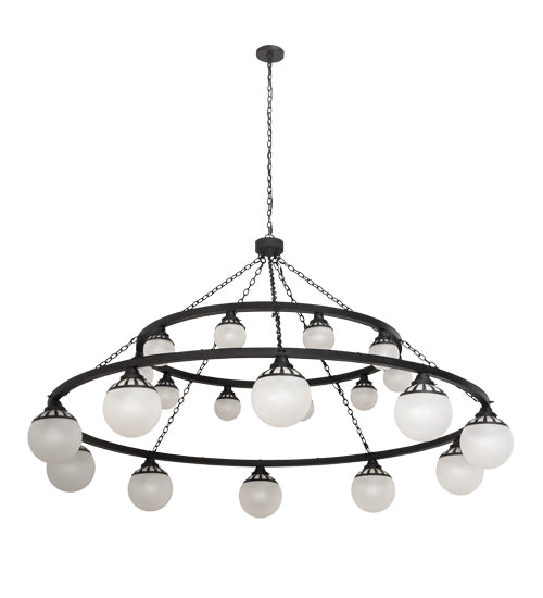 96"W Bola Tavern 20 Lt Two Tier Chandelier