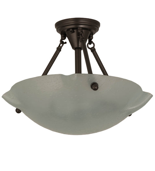 16" Wide Atelier Raindrop Organic Semi-Flushmount