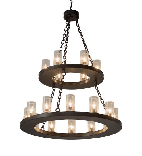 36"W Loxley 18 Lt Two Tier Chandelier