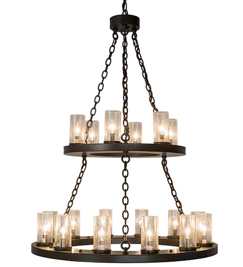 36"W Loxley 18 Lt Two Tier Chandelier