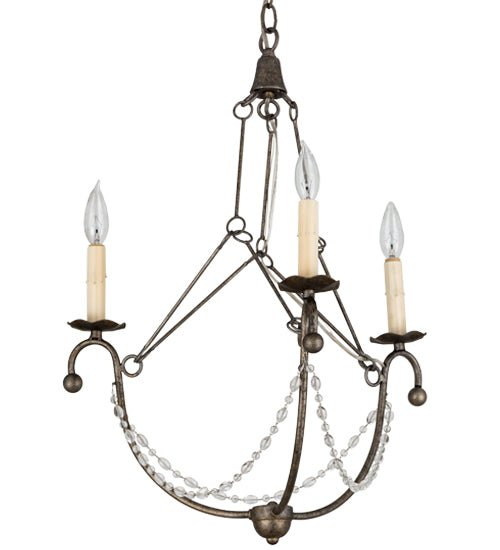 22"W Kaitlynn 3 Lt Chandelier