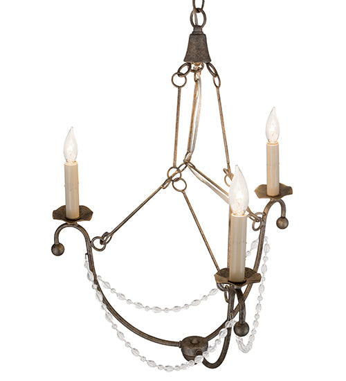 22"W Kaitlynn 3 Lt Chandelier