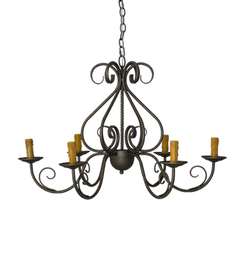 36" Wide Jenna 6 Light Chandelier