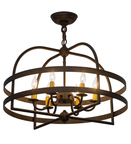 22"W Aldari 6 Lt Chandelier