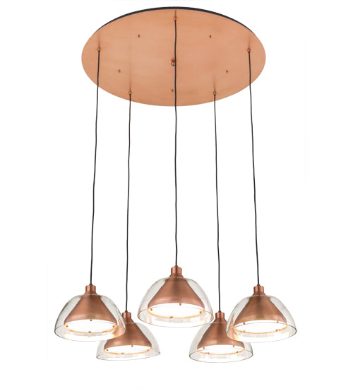 40"W Bisbee 5 Lt Cascading Pendant