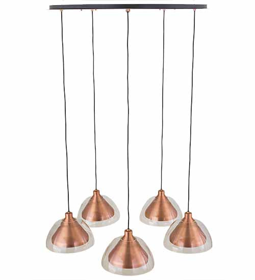 40"W Bisbee 5 Lt Cascading Pendant