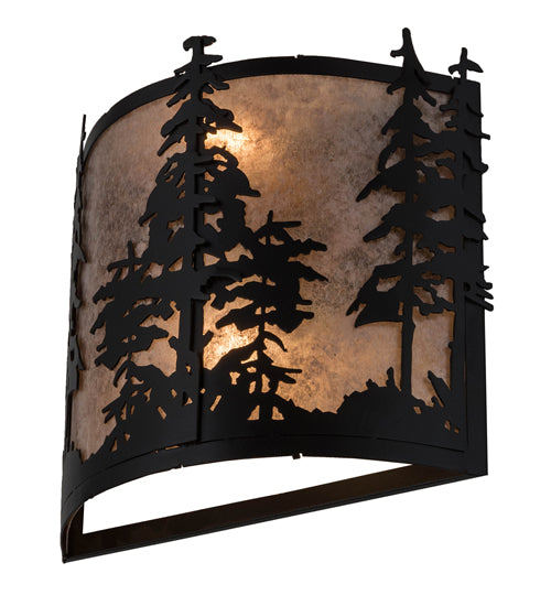 12" Wide Tall Pines Wall Sconce