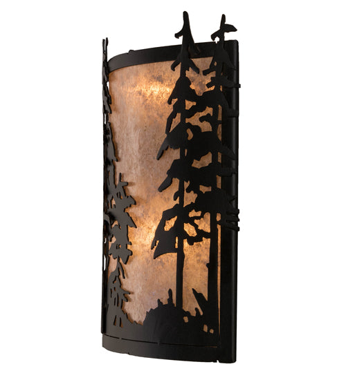 12" Wide Tall Pines Wall Sconce