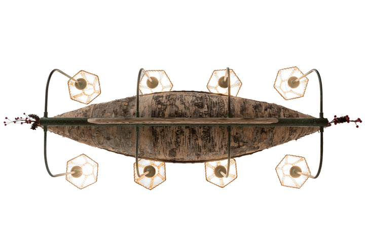 51"L Personalized Canoe 8 Lt Chandelier