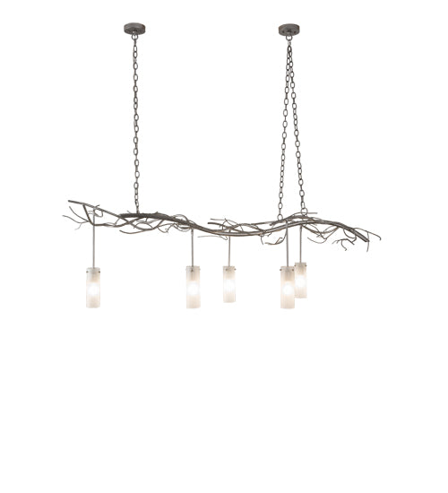 72"L Winter Solstice Cilindro 5 Lt Oblong Chandelier