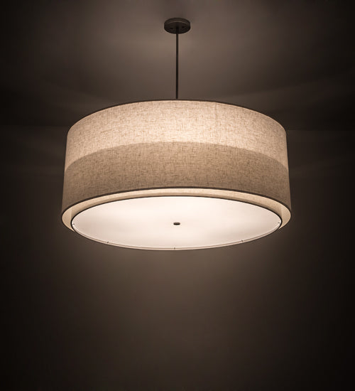 48"W Cilindro Textrene 2 Tier Pendant