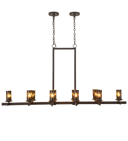 72" Long Dante 16 Lt Oblong Chandelier