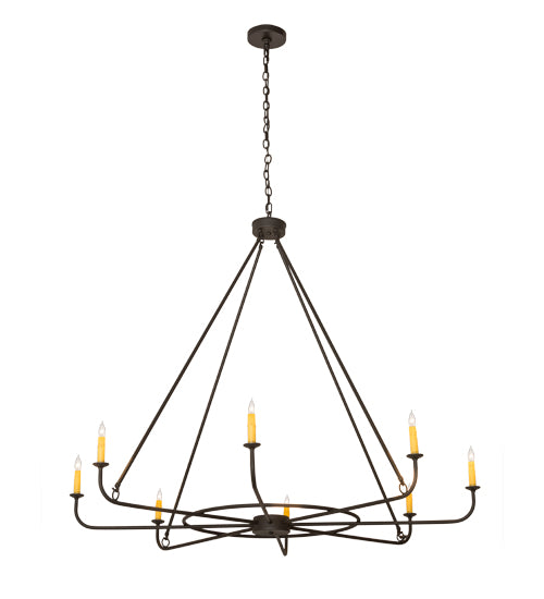 57"W Brach Ring 8 Lt Chandelier