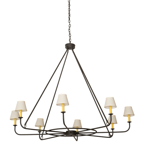 60"W Brach Ring 8 Lt Chandelier