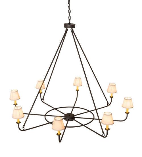 60"W Brach Ring 8 Lt Chandelier