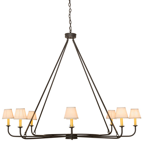 60"W Brach Ring 8 Lt Chandelier