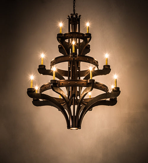 48"W Castilla 16 Lt Three Tier Chandelier