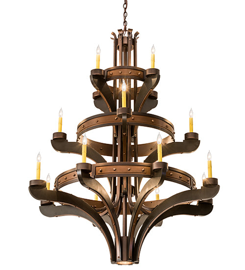 48"W Castilla 16 Lt Three Tier Chandelier