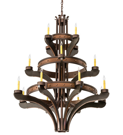 48"W Castilla 16 Lt Three Tier Chandelier