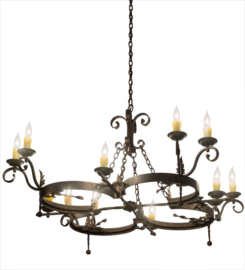 60"W Andorra 12 Lt Chandelier