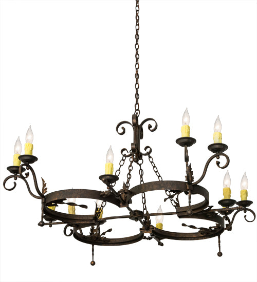 60"W Andorra 12 Lt Chandelier