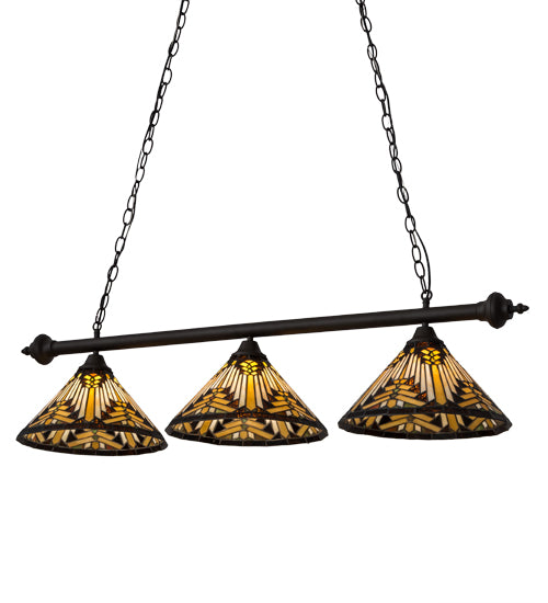 47" Long Nuevo Mission 3 Light Island Pendant