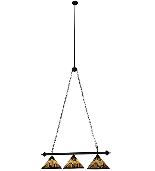 47" Long Nuevo Mission 3 Light Island Pendant