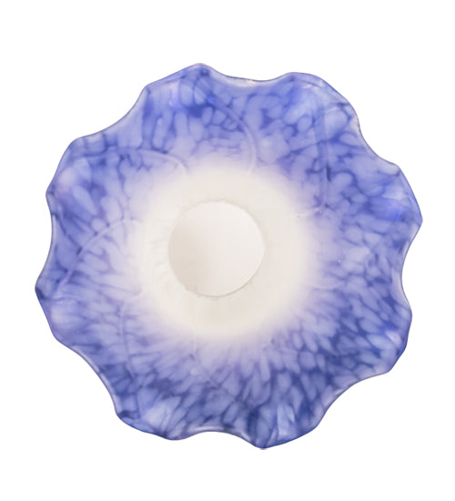 4" Wide X 6" High Blue/White Pond Lily Shade