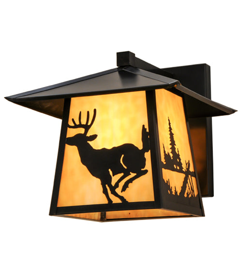 12" Wide Stillwater Deer Creek Solid Mount Wall Sconce