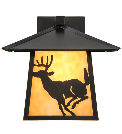 12" Wide Stillwater Deer Creek Solid Mount Wall Sconce